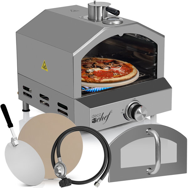 Deco Chef 2in1 Propane Gas Pizza Oven & Grill, Portable, With Pizza